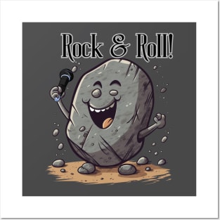 Rock & Roll; Rock Pun, Microphone, Rock Music Posters and Art